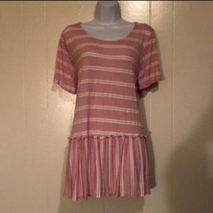 Modcloth pink peplum top